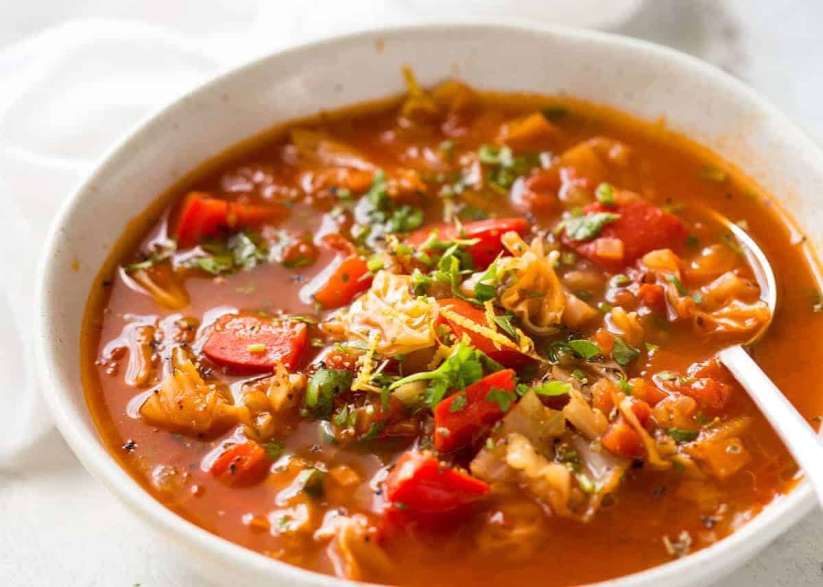 Ultra Tasty Healthy Vegetable Soup - My version of the Zero Weight Watchers Points soup. This has 0.4 points but it's countless times tastier! recipetineats.com