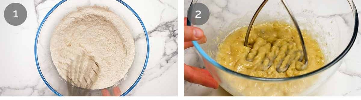 Banana bread steps